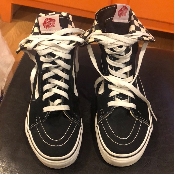 Women’s sk8 high vans black size 7 - Picture 2 of 6